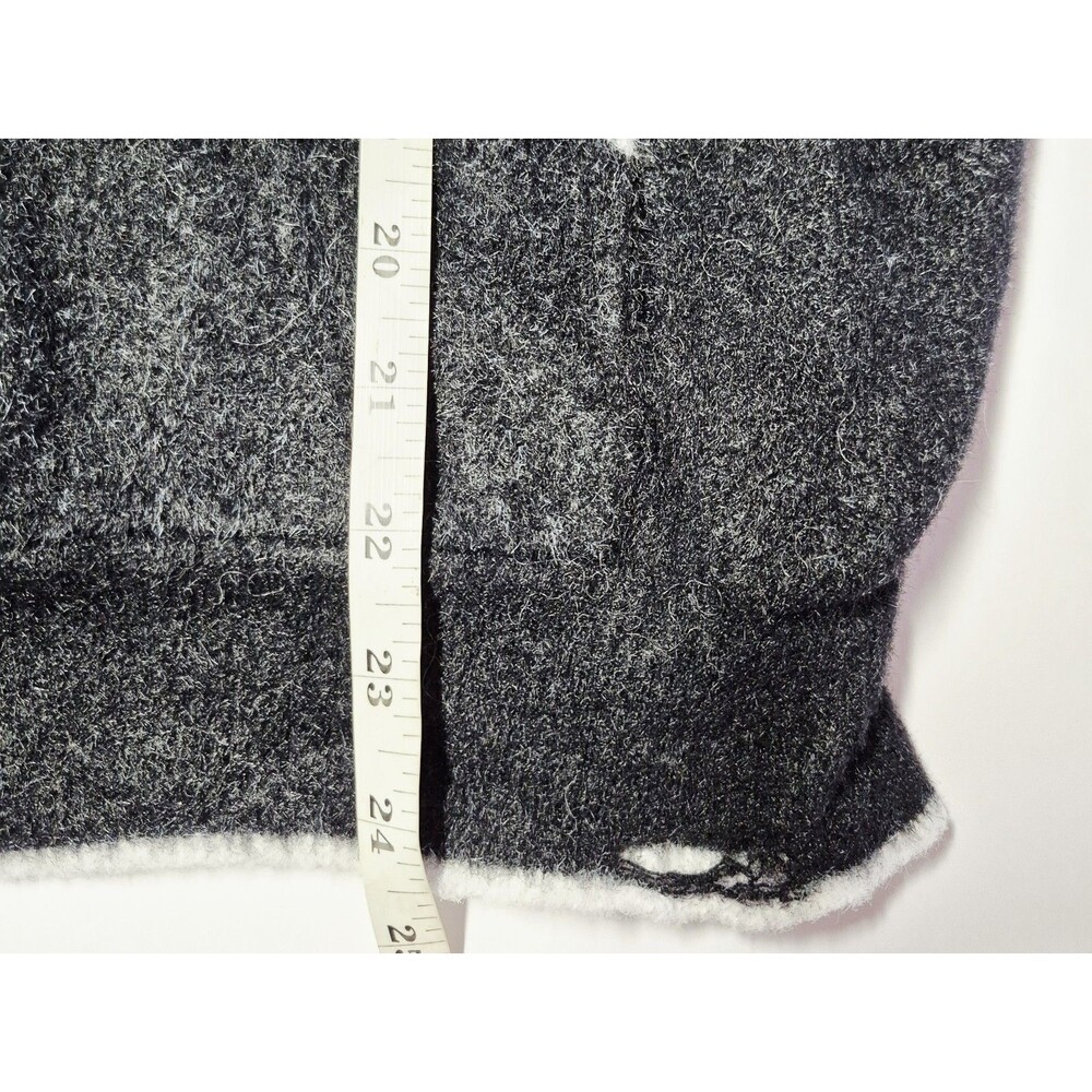 Rockstar Original Knit Hoodie Small Black Fuzzy Mohair Style Streetwear Dist La View 5